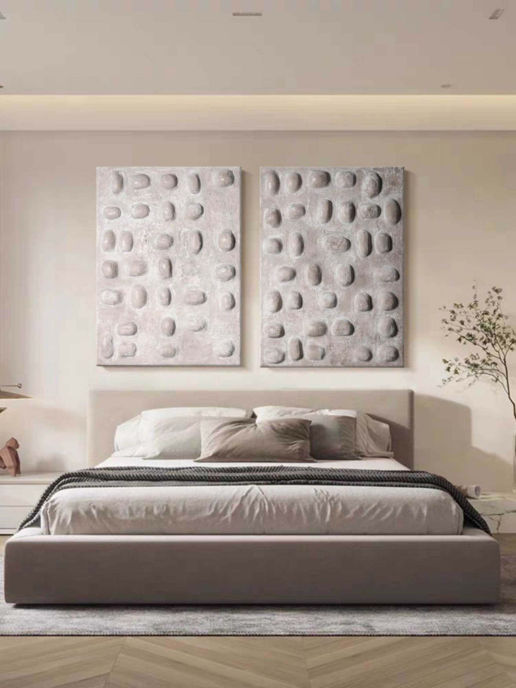 Wabi-Sabi Art Painting hand - painted Set Of 2 #HM641-Homemural