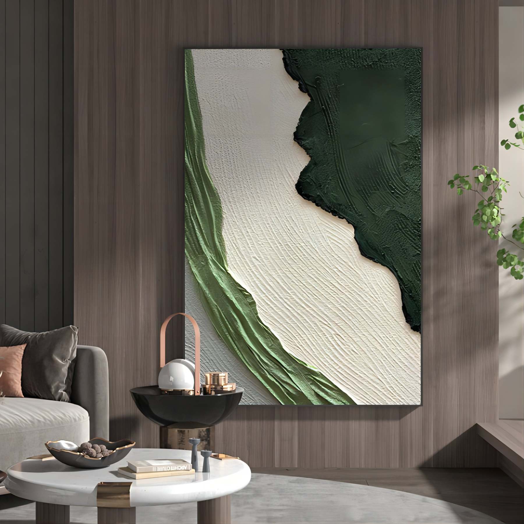 Plaster Art Painting hand - painted #HM714-Homemural
