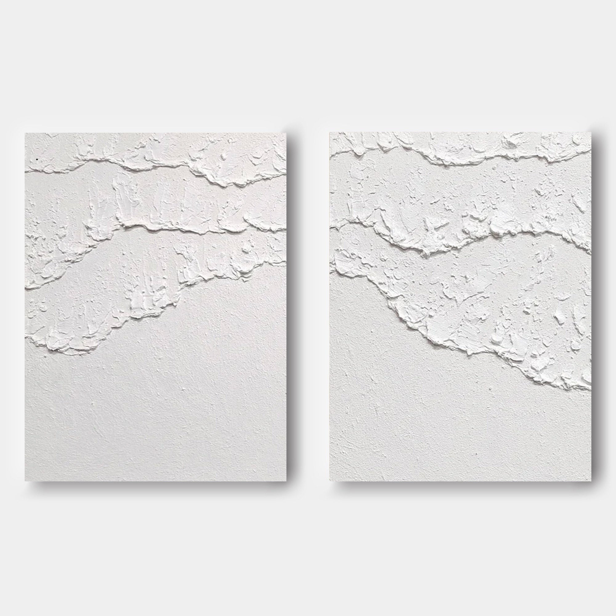 Plaster Art Painting hand - painted Set Of 2 #HM1299