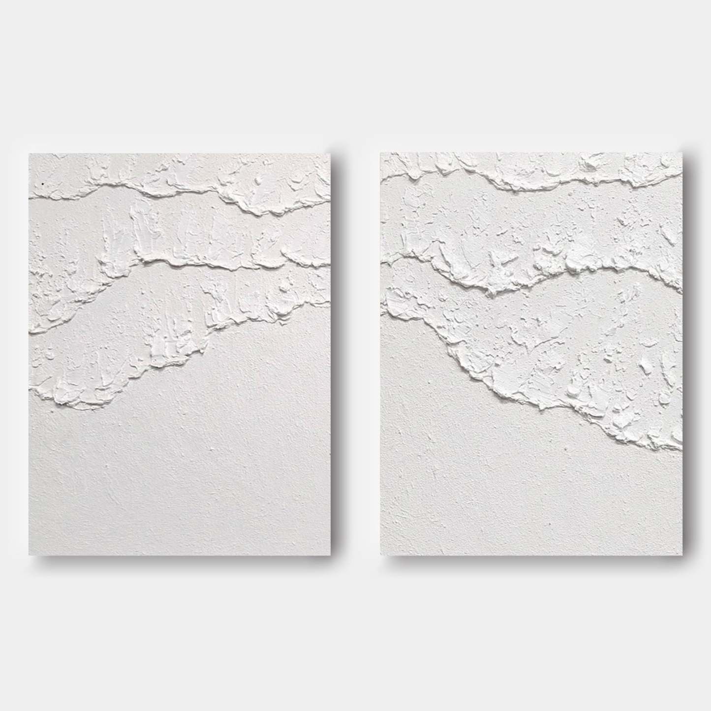 Plaster Art Painting hand - painted Set Of 2 #HM1299