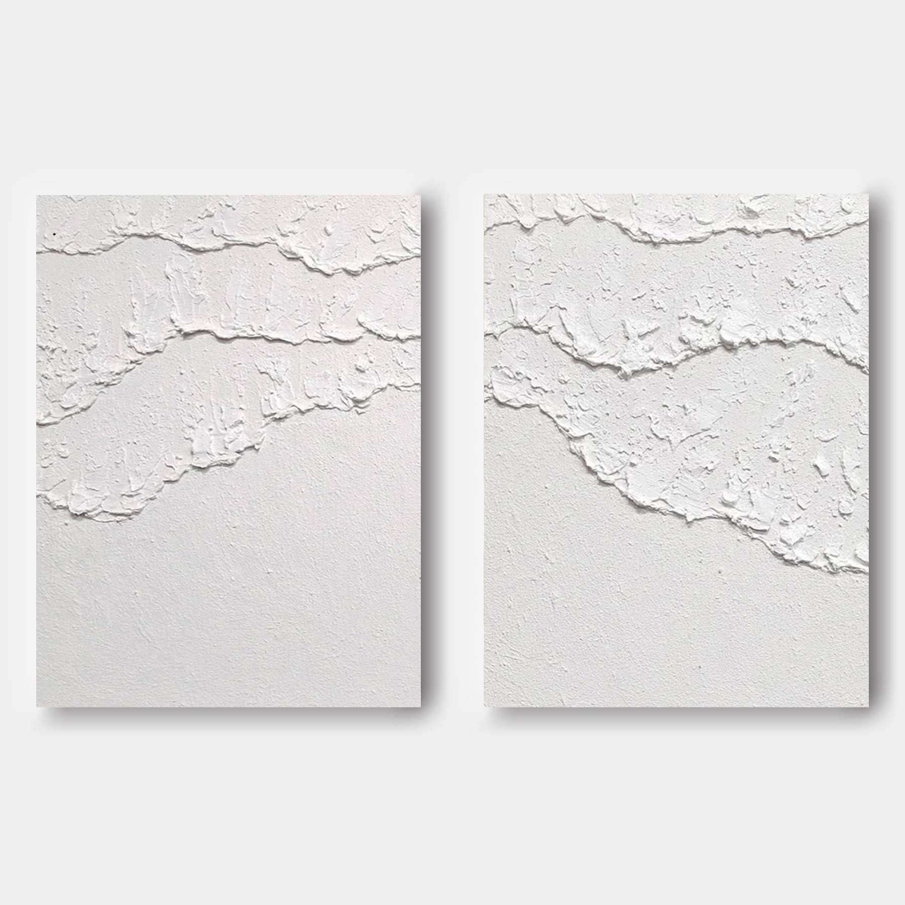 Plaster Art Painting hand - painted Set Of 2 #HM1299