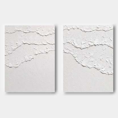 Plaster Art Painting hand - painted Set Of 2 #HM1299