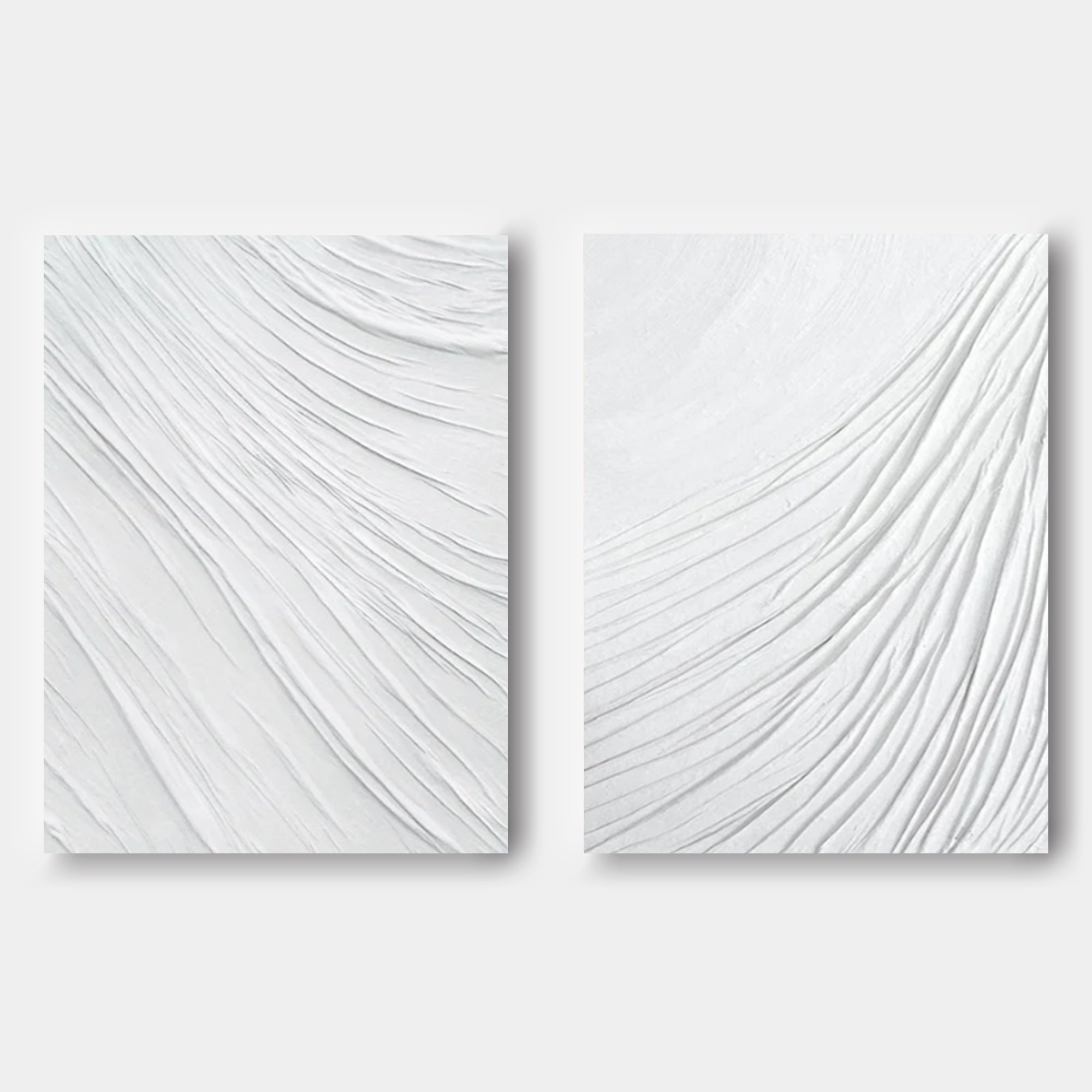 Plaster Art Painting hand - painted Set Of 2 #HM1296