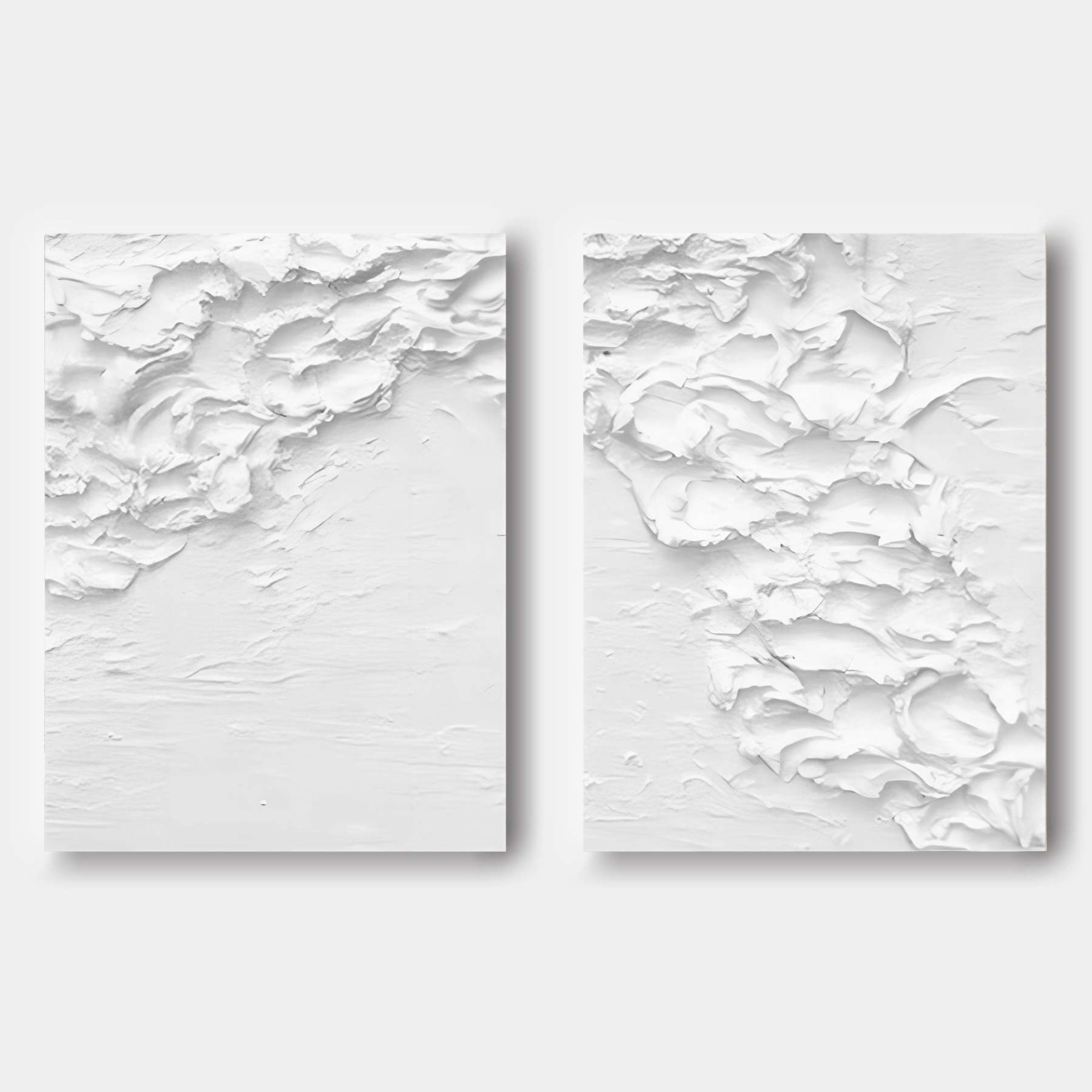 Plaster Art Painting hand - painted Set Of 2 #HM1288