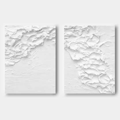 Plaster Art Painting hand - painted Set Of 2 #HM1288