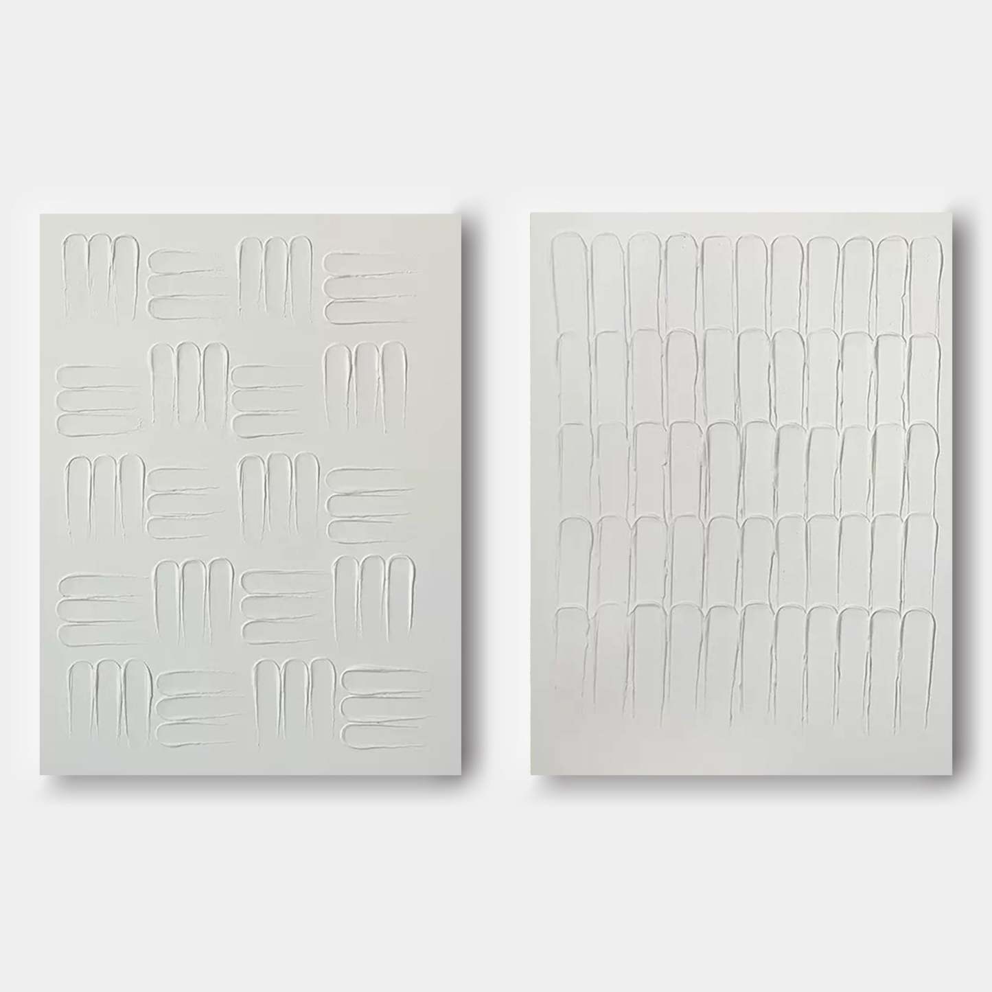 Plaster Art Painting hand - painted Set Of 2 #HM1278