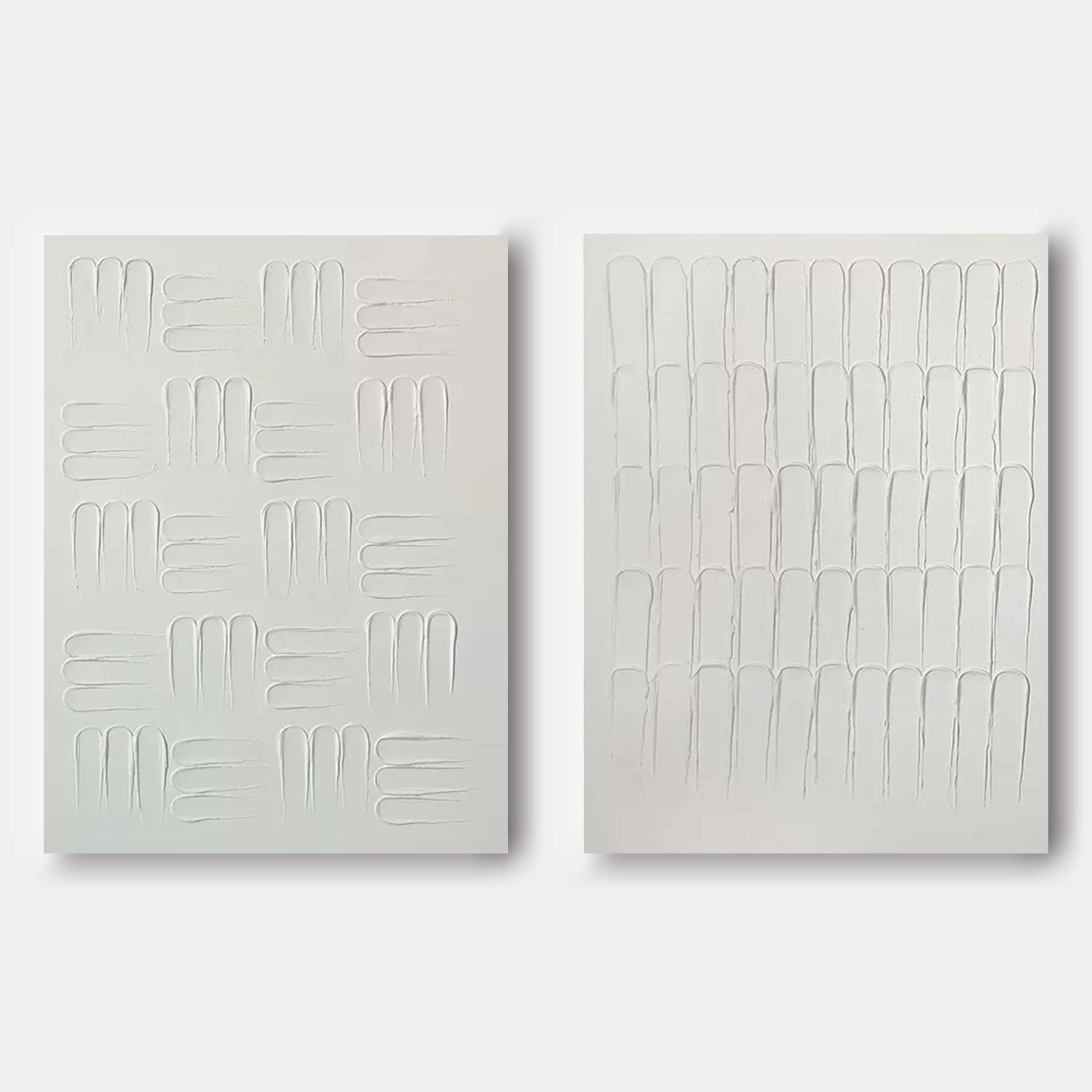 Plaster Art Painting hand - painted Set Of 2 #HM1278