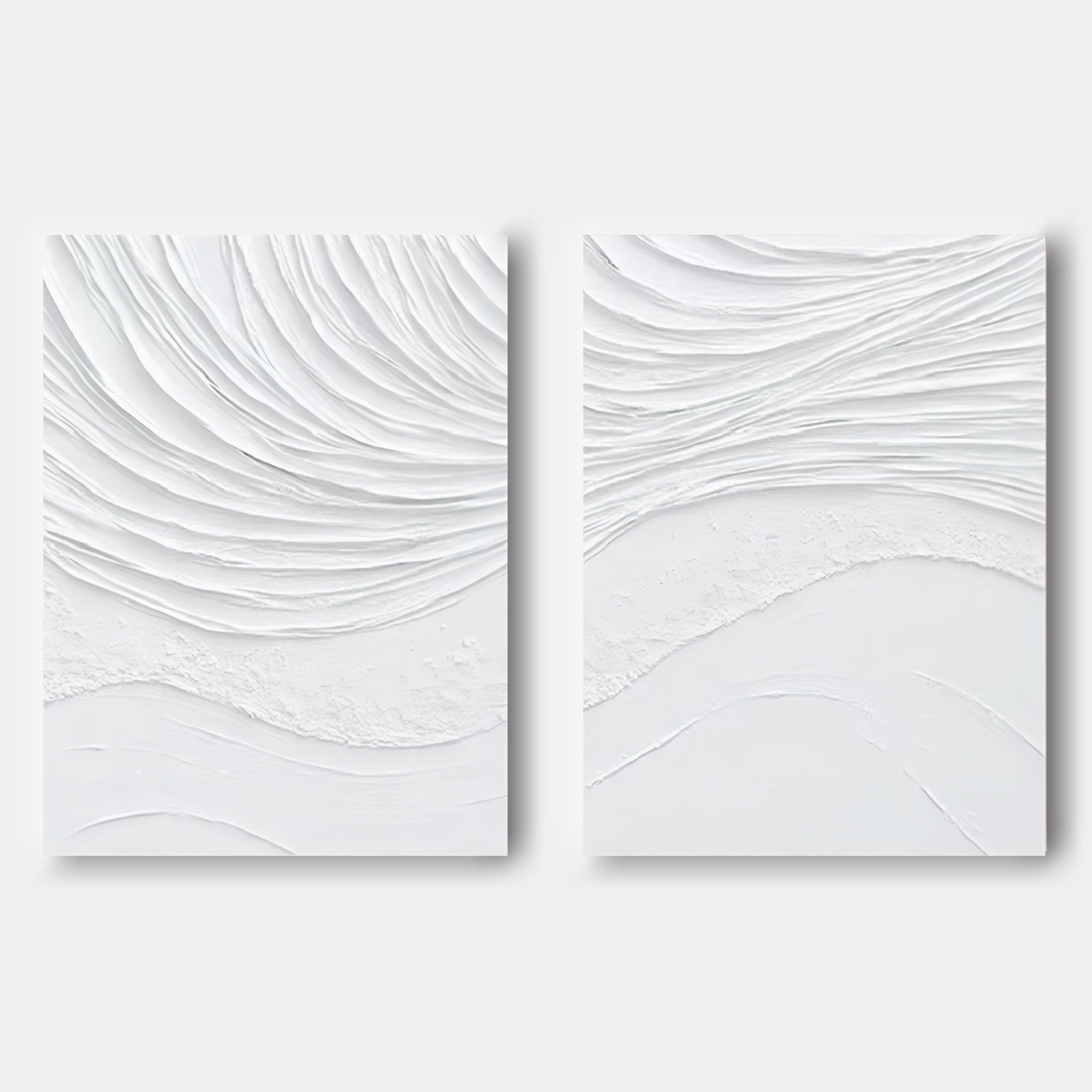 Plaster Art Painting hand - painted Set Of 2 #HM1292
