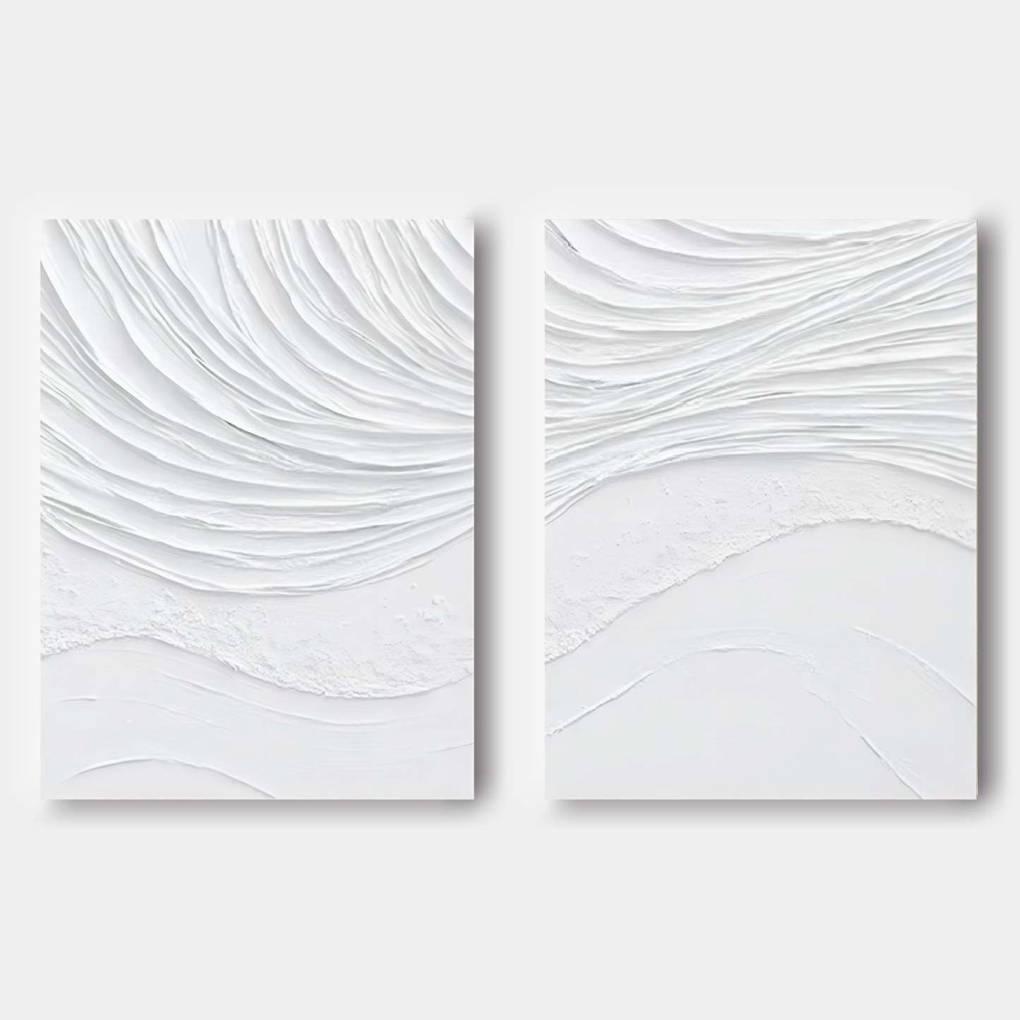 Plaster Art Painting hand - painted Set Of 2 #HM1292