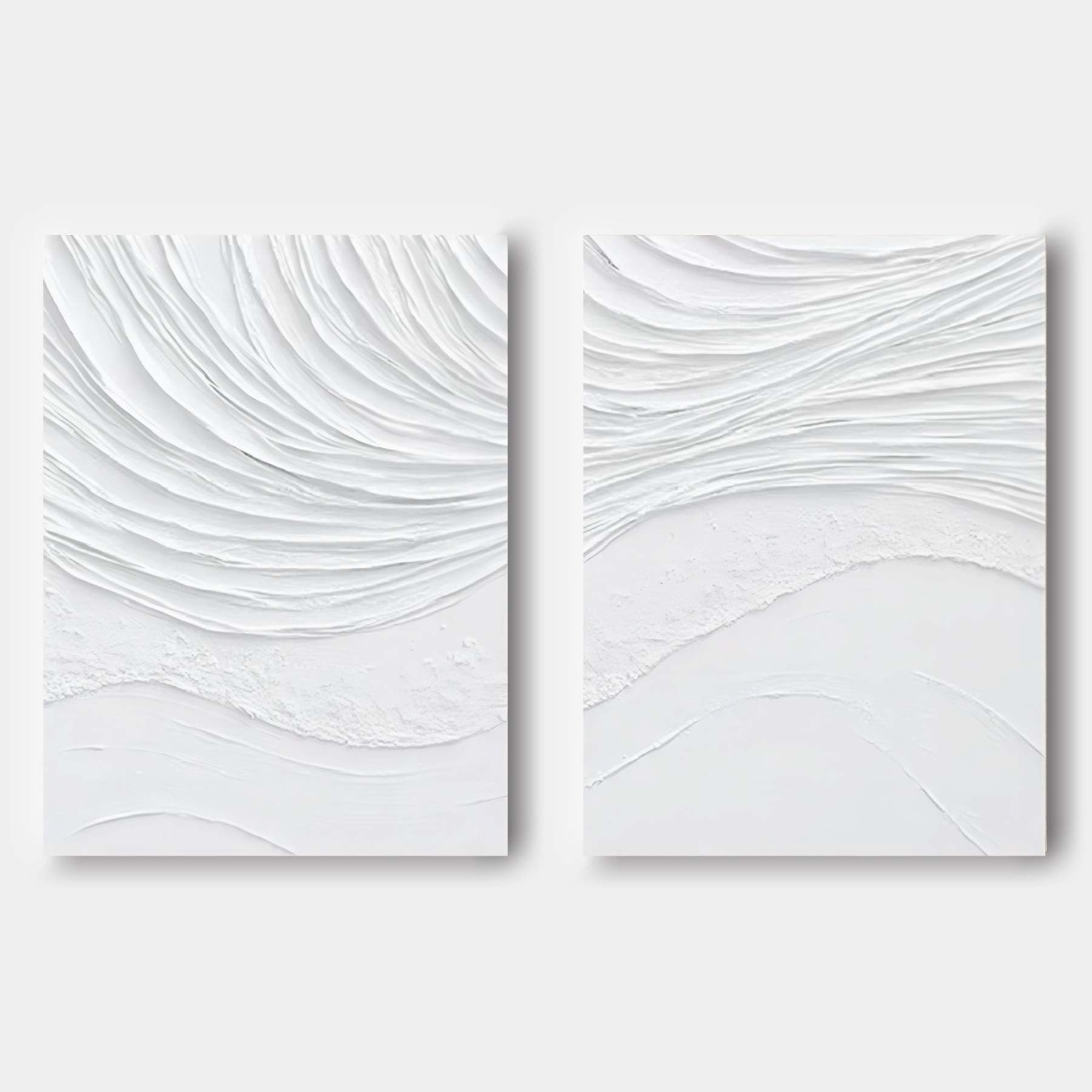 Plaster Art Painting hand - painted Set Of 2 #HM1292
