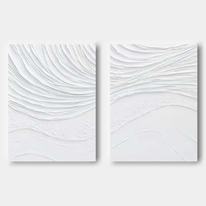 Plaster Art Painting hand - painted Set Of 2 #HM1292