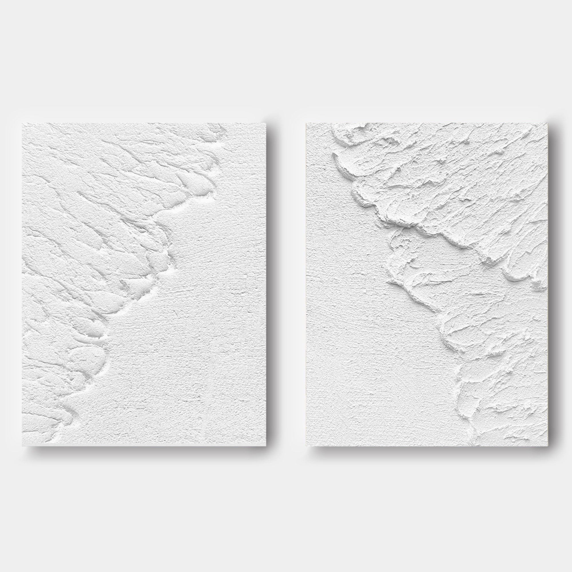 Plaster Art Painting hand - painted Set Of 2 #HM1289