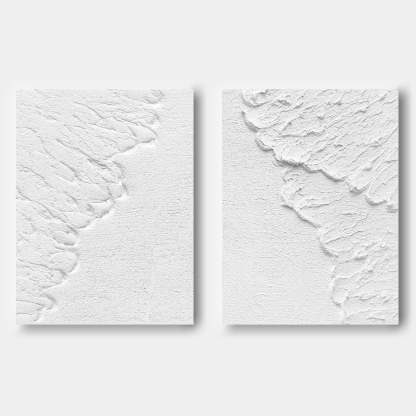 Plaster Art Painting hand - painted Set Of 2 #HM1289