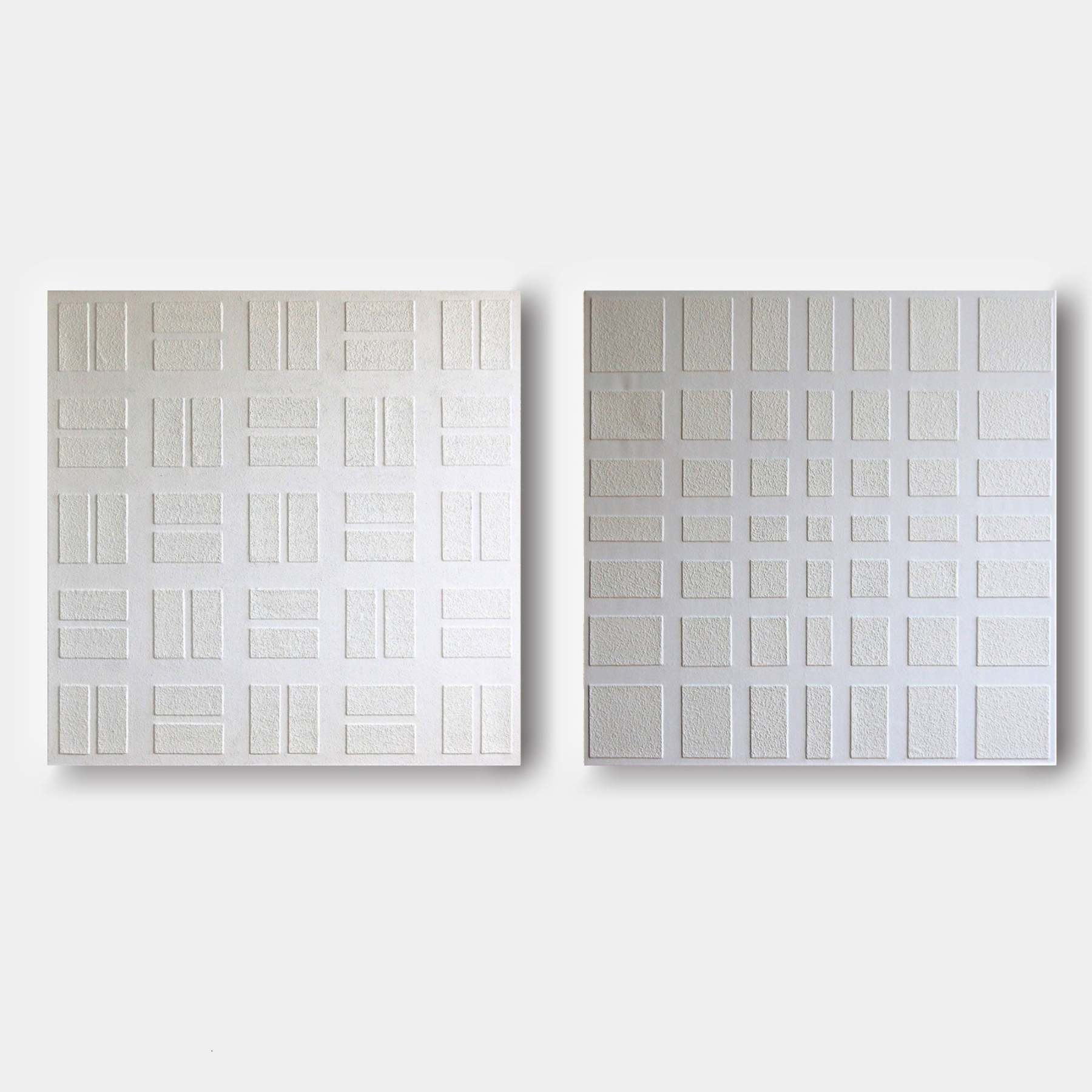 Plaster Art Painting hand - painted Set Of 2 #HM1298