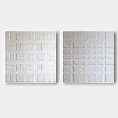 Plaster Art Painting hand - painted Set Of 2 #HM1298