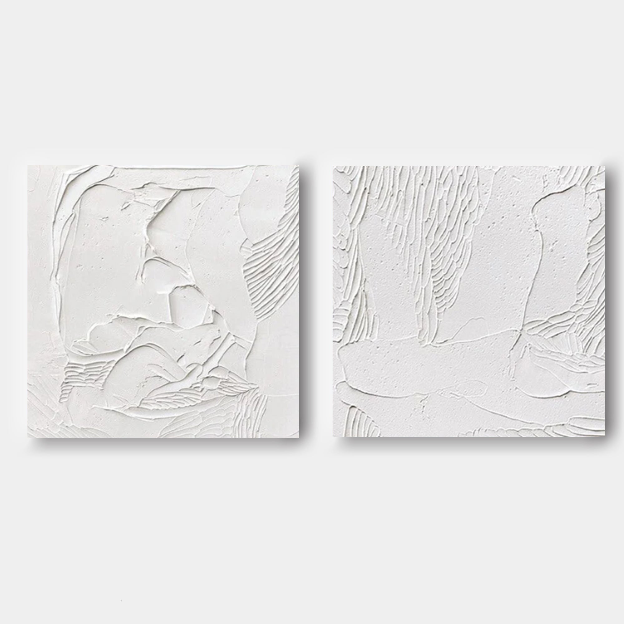 Plaster Art Painting hand - painted Set Of 2 #HM1307