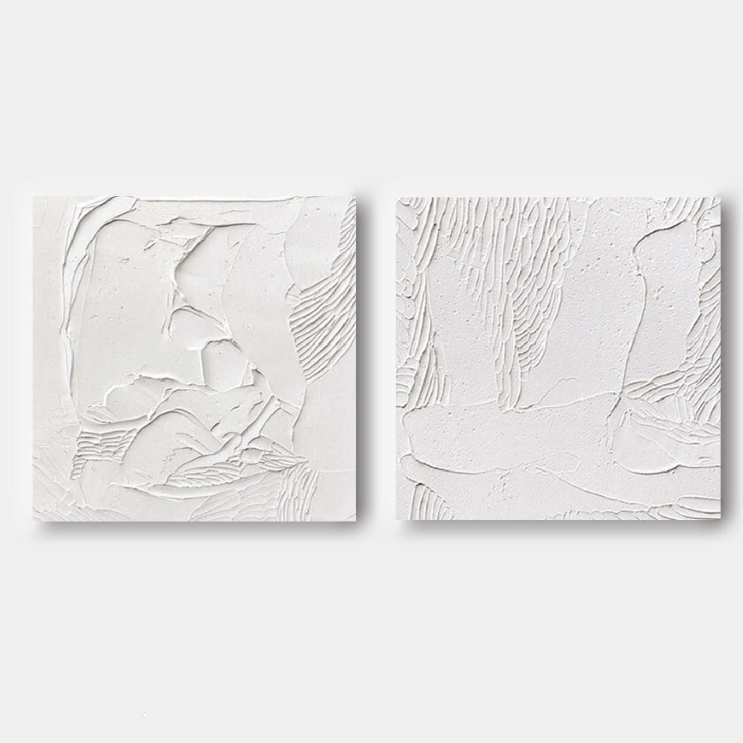 Plaster Art Painting hand - painted Set Of 2 #HM1307