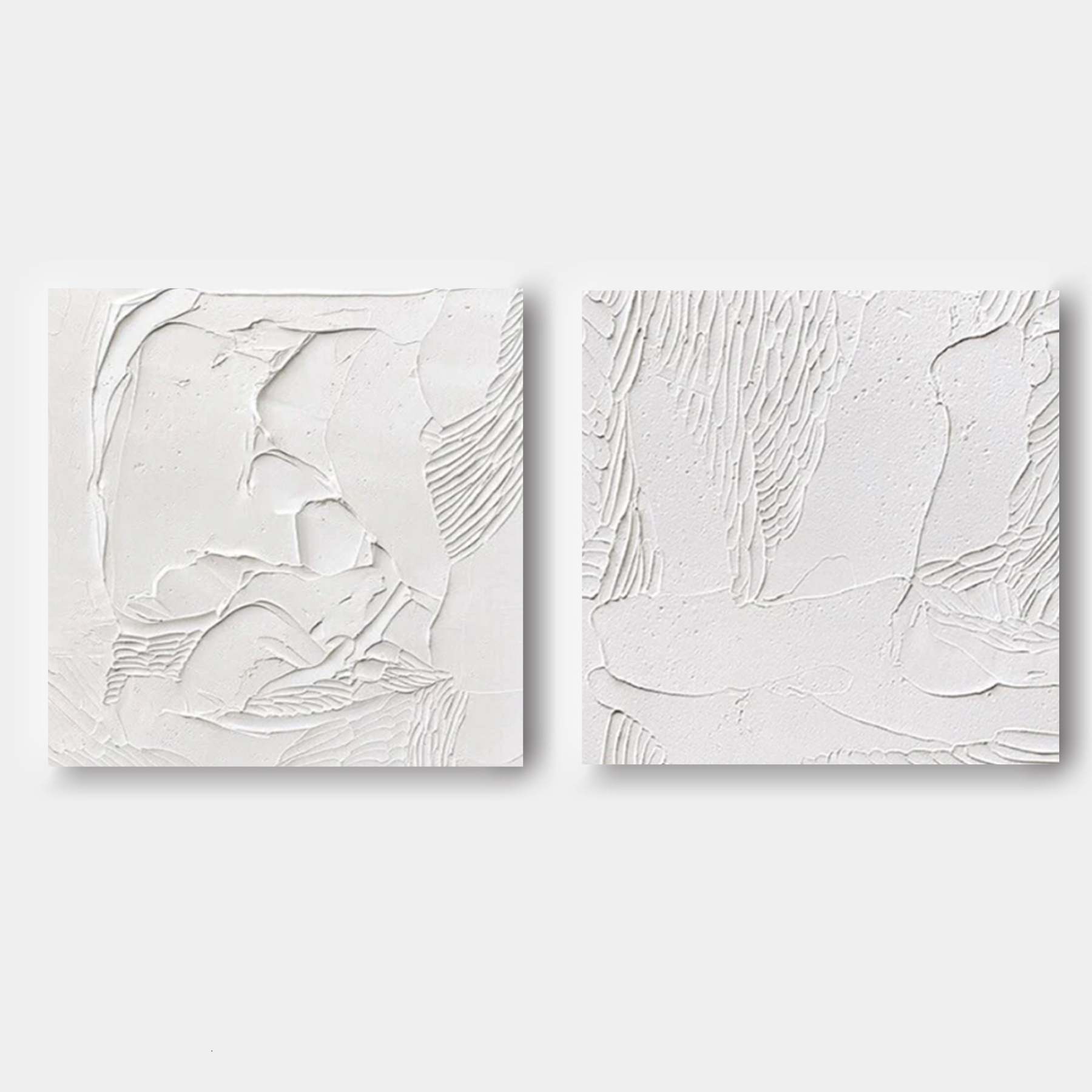 Plaster Art Painting hand - painted Set Of 2 #HM1307