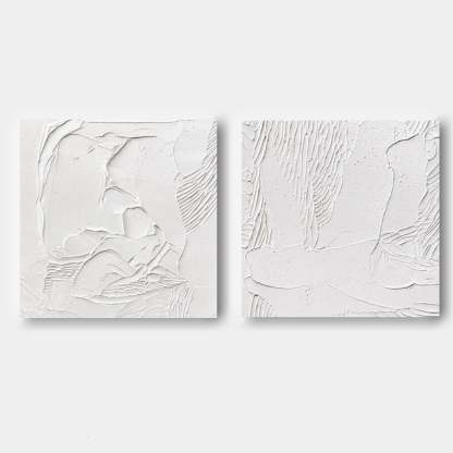 Plaster Art Painting hand - painted Set Of 2 #HM1307