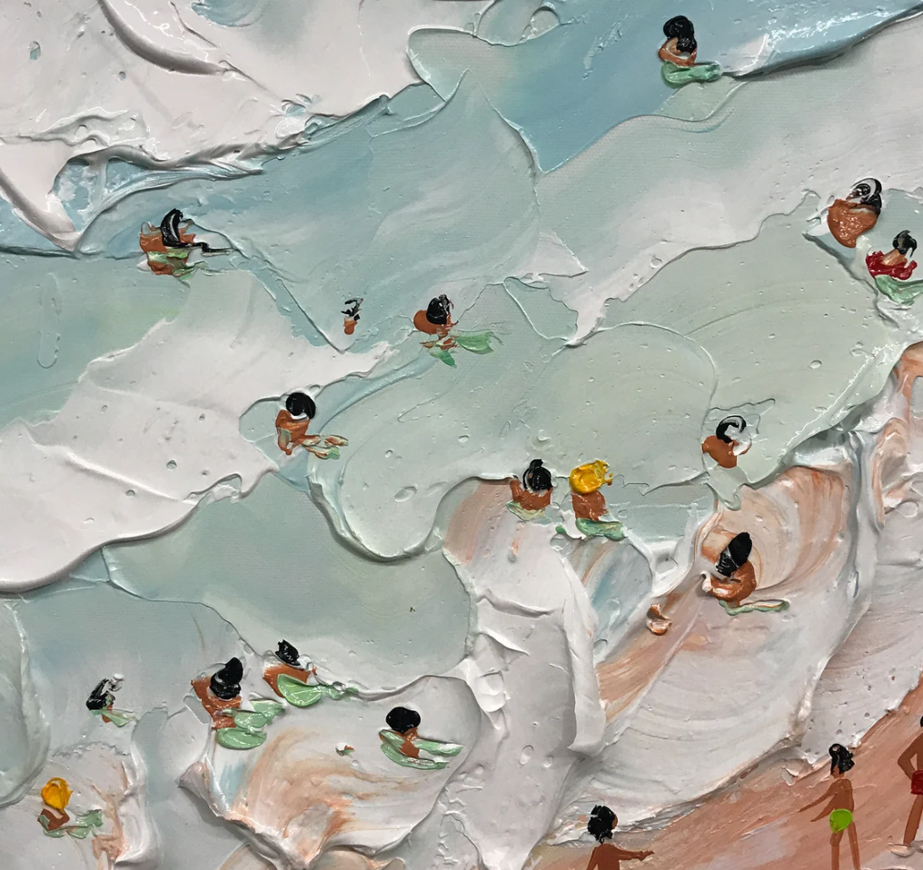 Plaster Art Painting hand - painted #HM103-Homemural