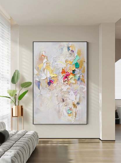 Plaster Art Painting hand - painted #HM697-Homemural