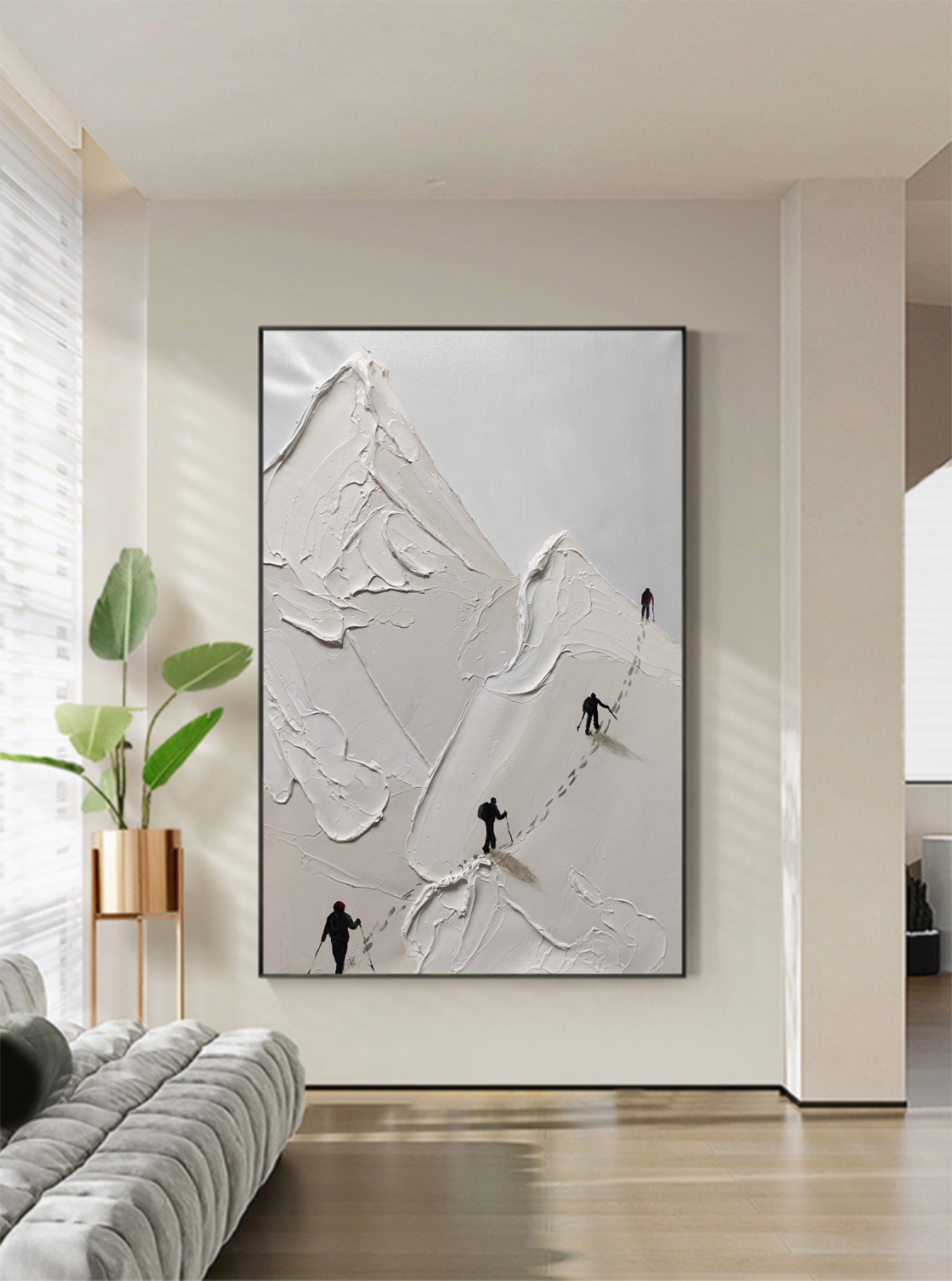 Plaster Art Painting hand - painted #HM101-Homemural