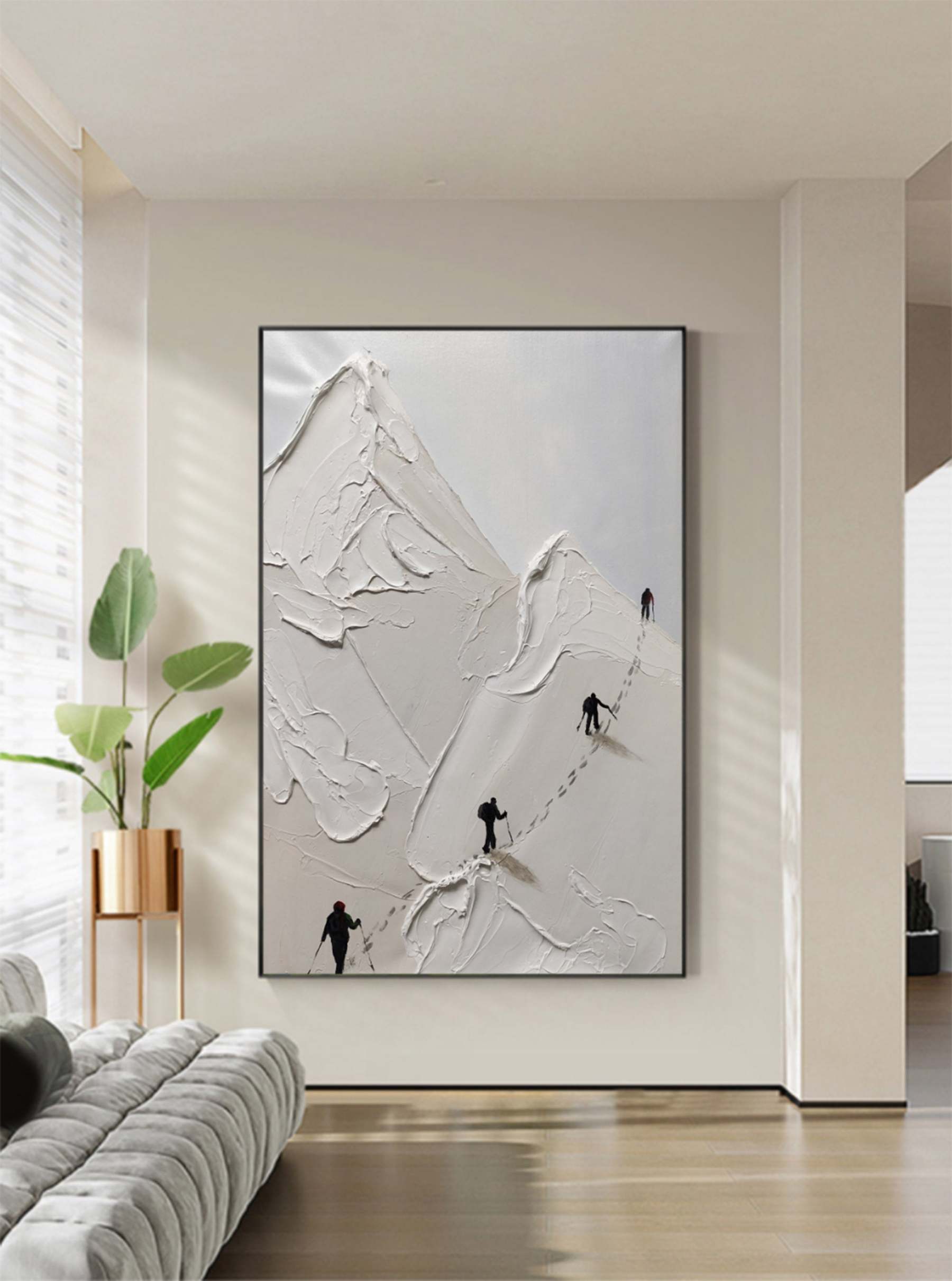 Plaster Art Painting hand - painted #HM101-Homemural