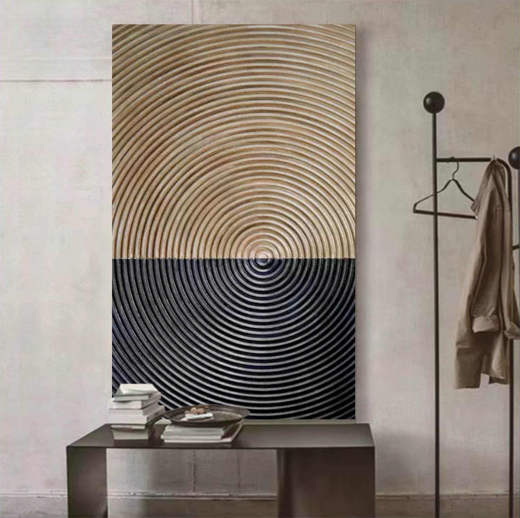 Plaster Art Painting hand - painted #HM560-Homemural