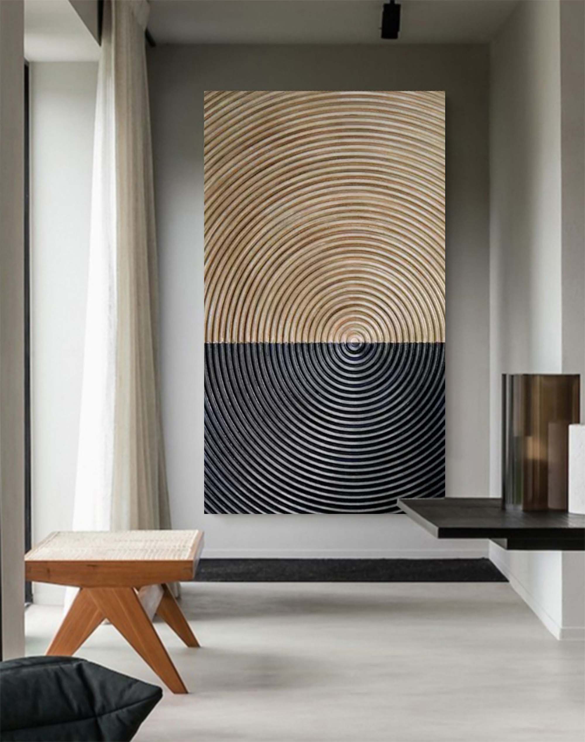 Plaster Art Painting hand - painted #HM560-Homemural