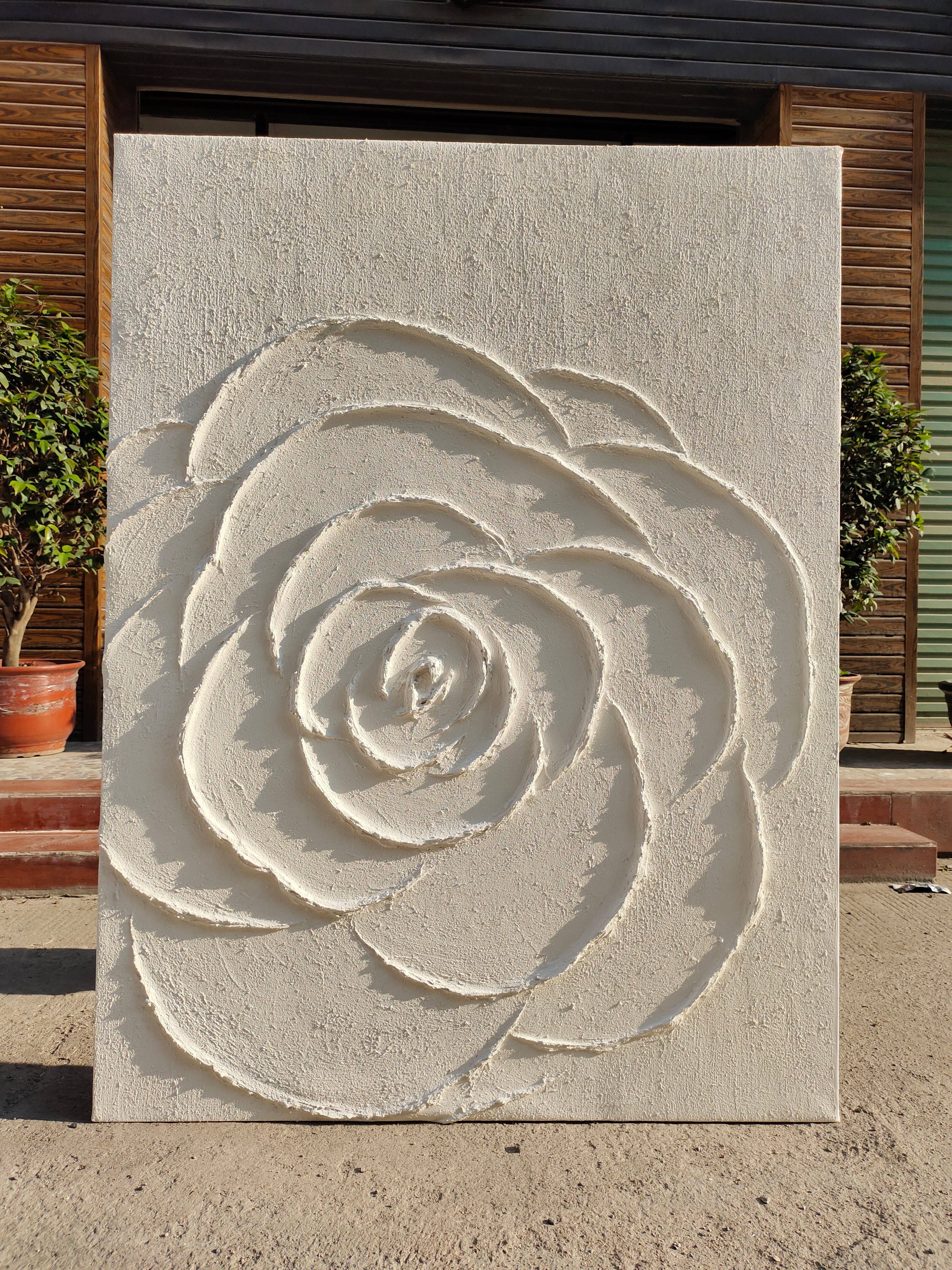 Plaster Art Painting hand - painted #HM112-Homemural