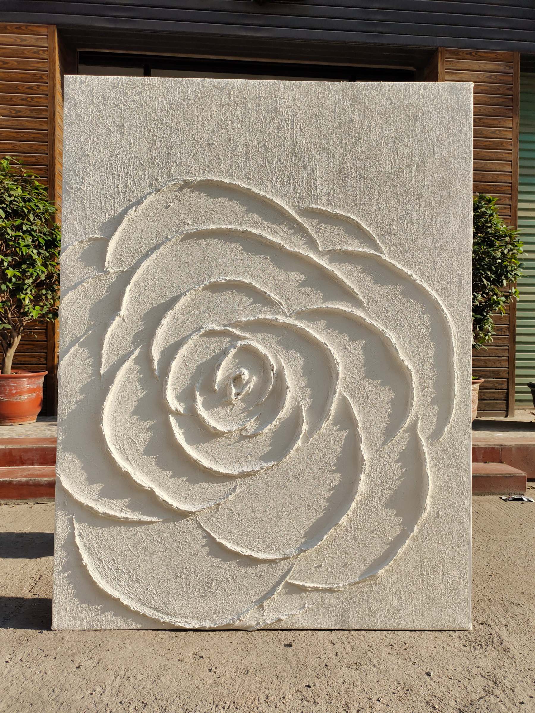 Plaster Art Painting hand - painted #HM112-Homemural