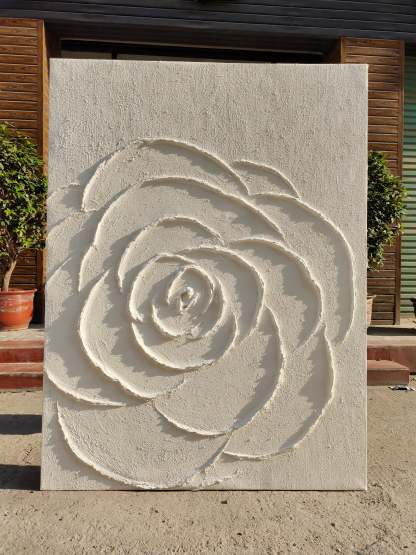 Plaster Art Painting hand - painted #HM112-Homemural