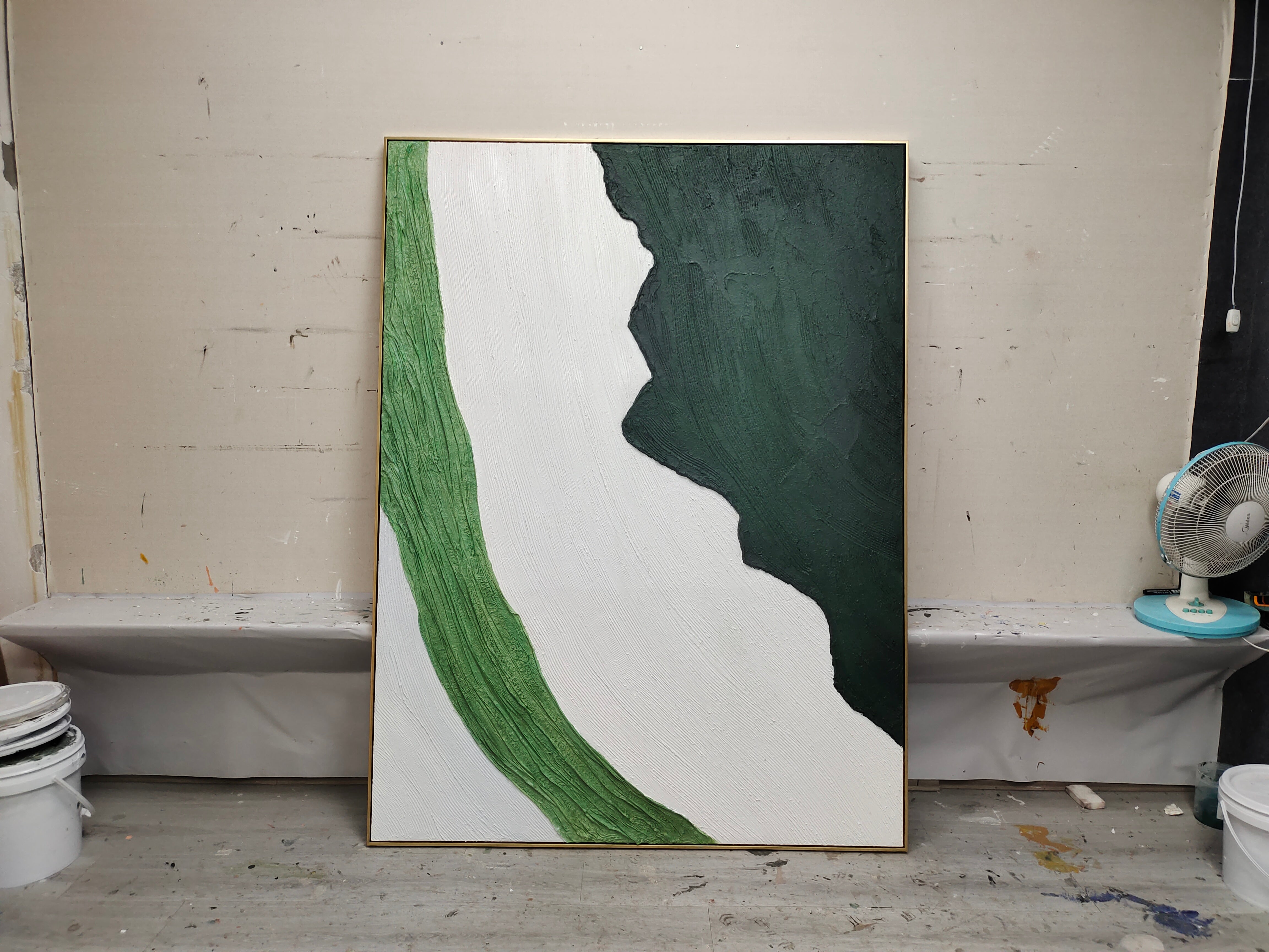 Plaster Art Painting hand - painted #HM714-Homemural