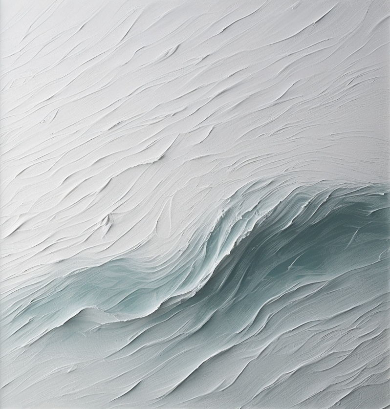 Plaster Art Painting hand - painted #HM106-Homemural