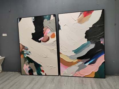 Plaster Art Painting hand - painted #HM700-Homemural