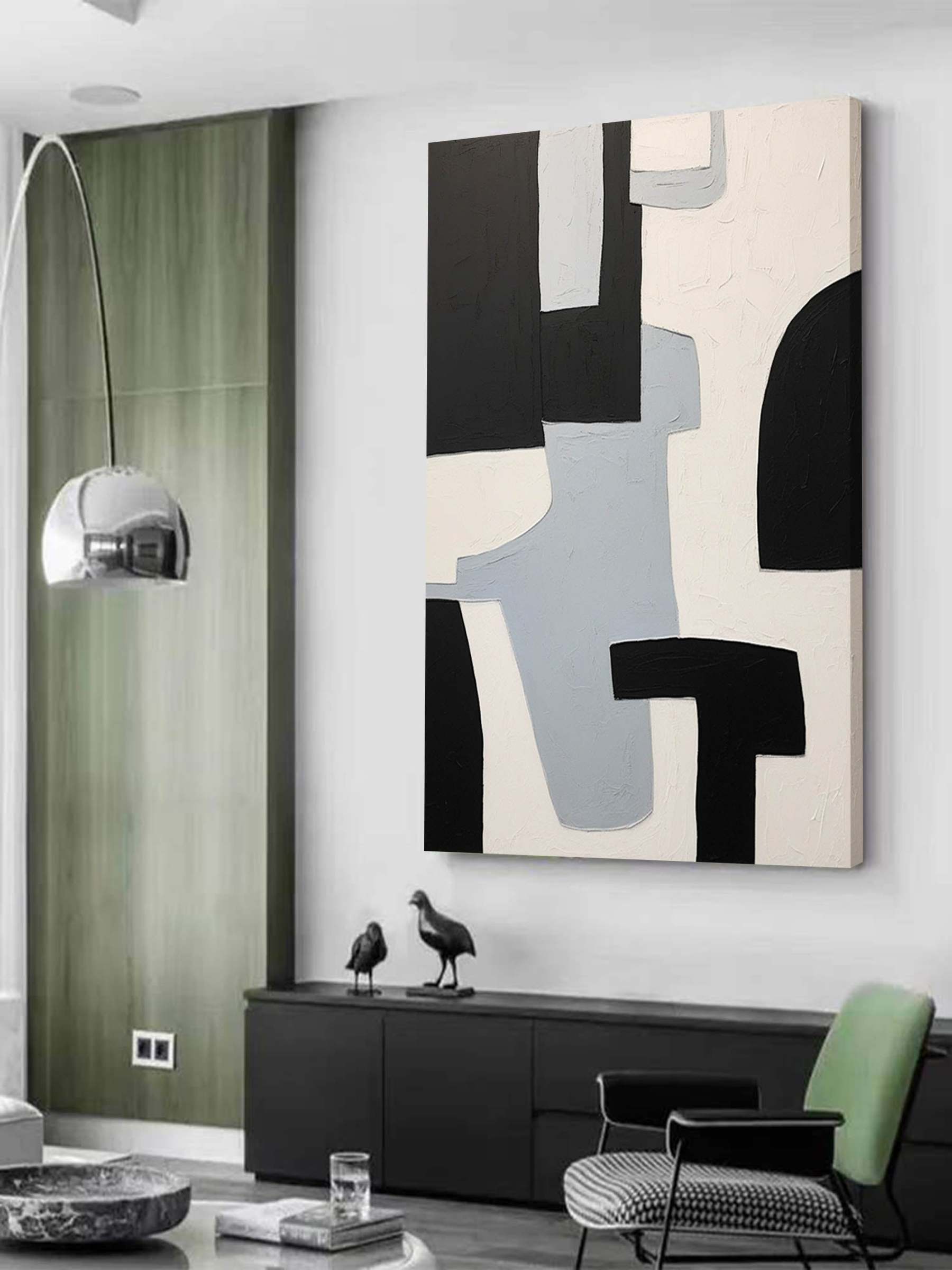 Contemporary Minimalist Art Painting hand - painted #HM130