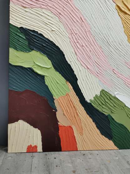 Plaster Art Painting hand - painted #HM377-Homemural