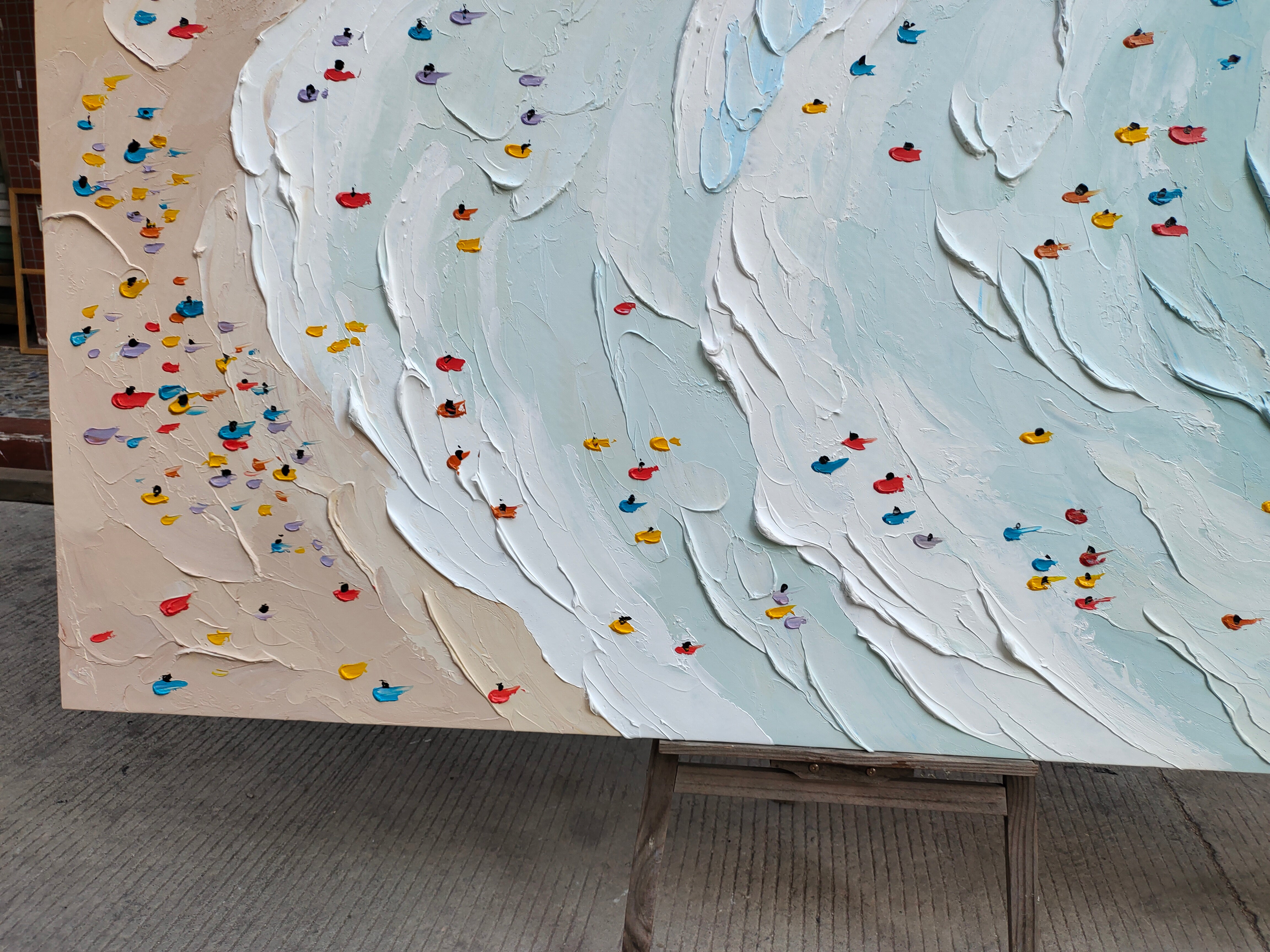 Plaster Art Painting hand - painted #HM98-Homemural