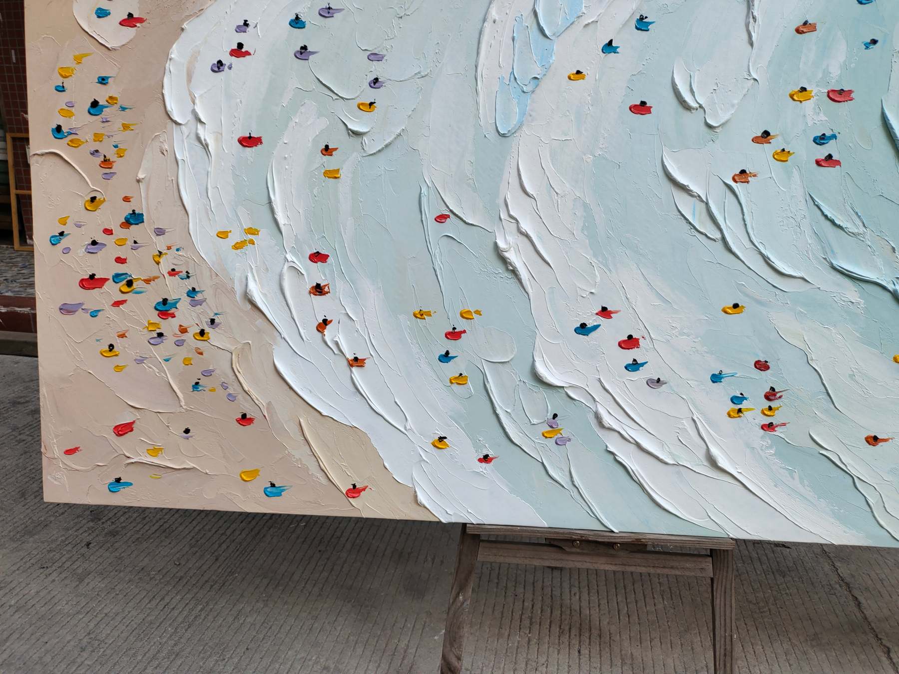 Plaster Art Painting hand - painted #HM98-Homemural