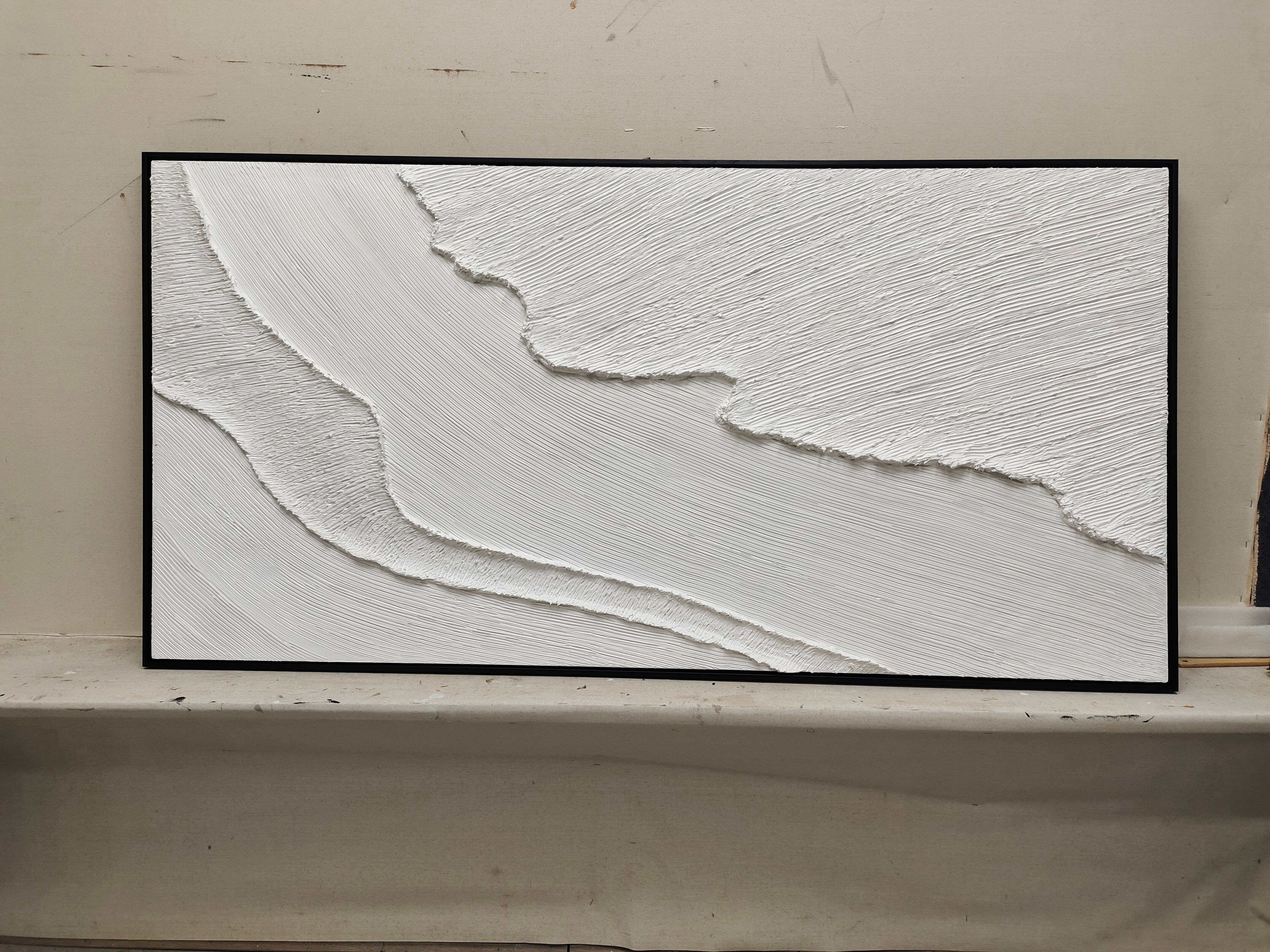 Plaster Art Painting hand - painted #HM118-Homemural