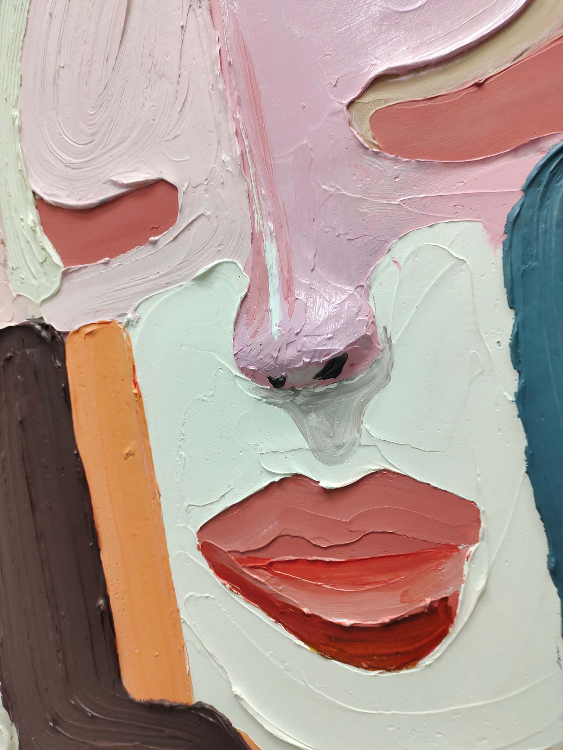 Plaster Art Painting hand - painted #HM719-Homemural