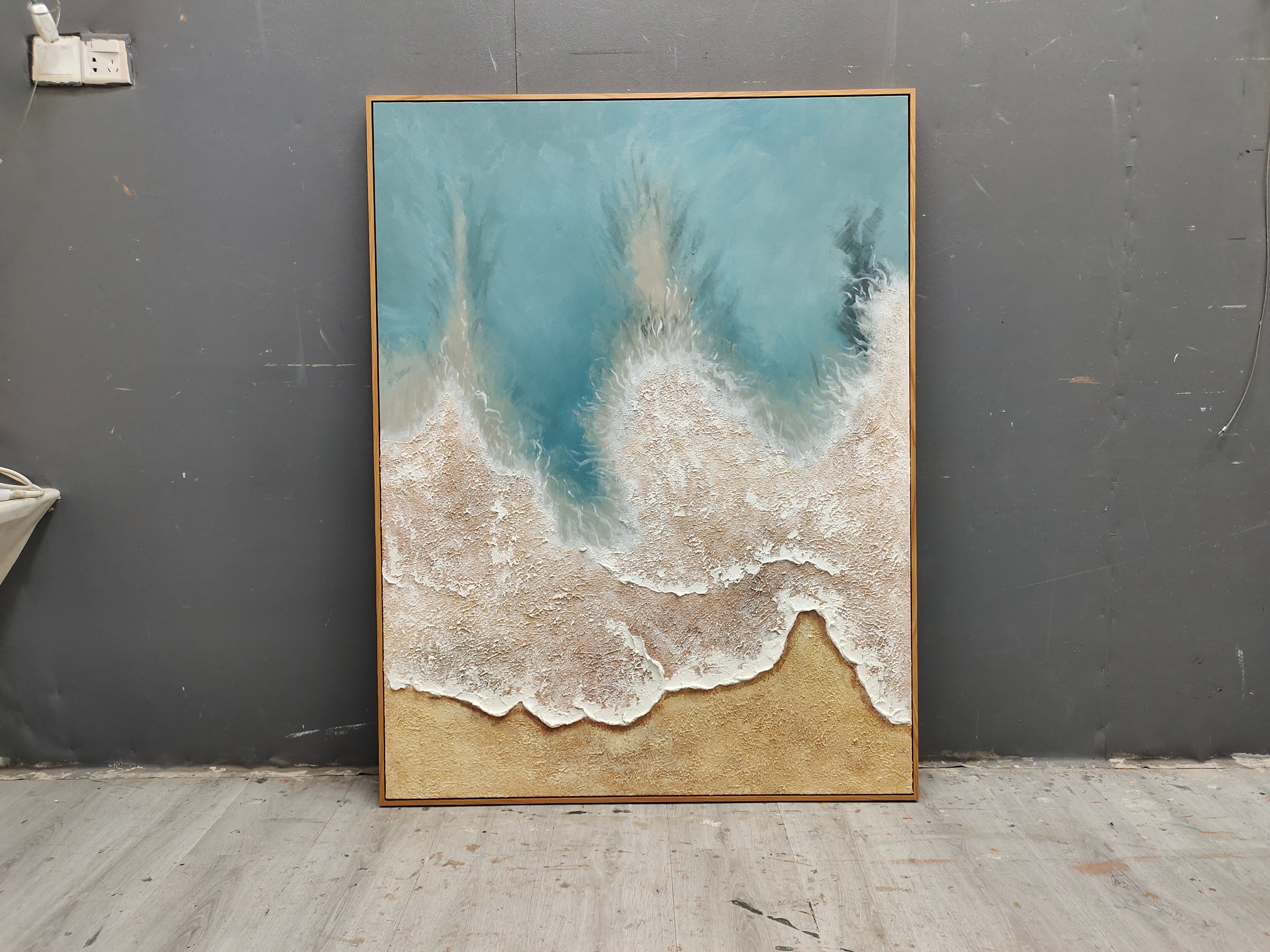 Plaster Art Painting hand - painted #HM710-Homemural