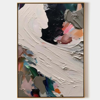 Plaster Art Painting hand - painted #HM700-Homemural