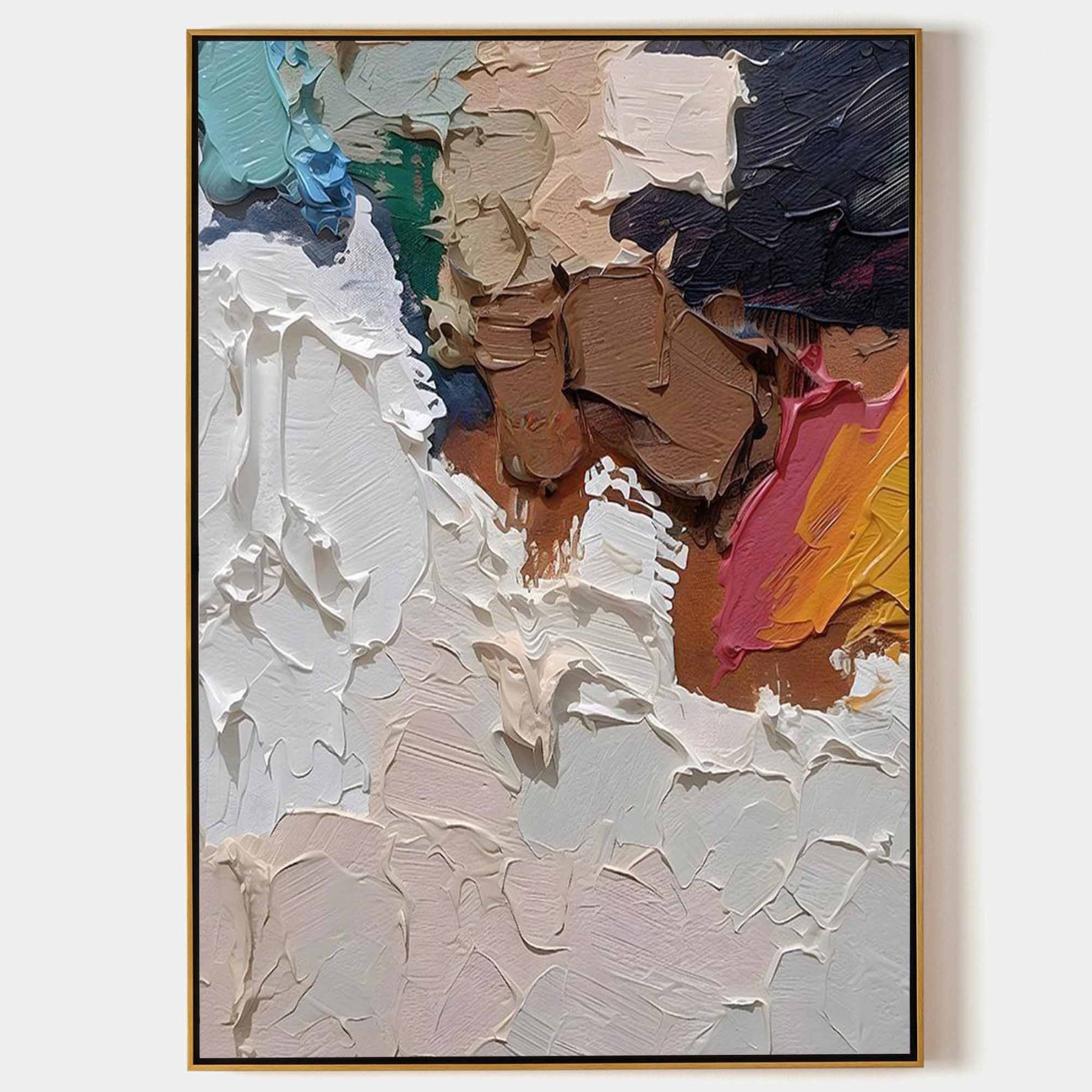 Abstract  textured wall art large colorful wall art