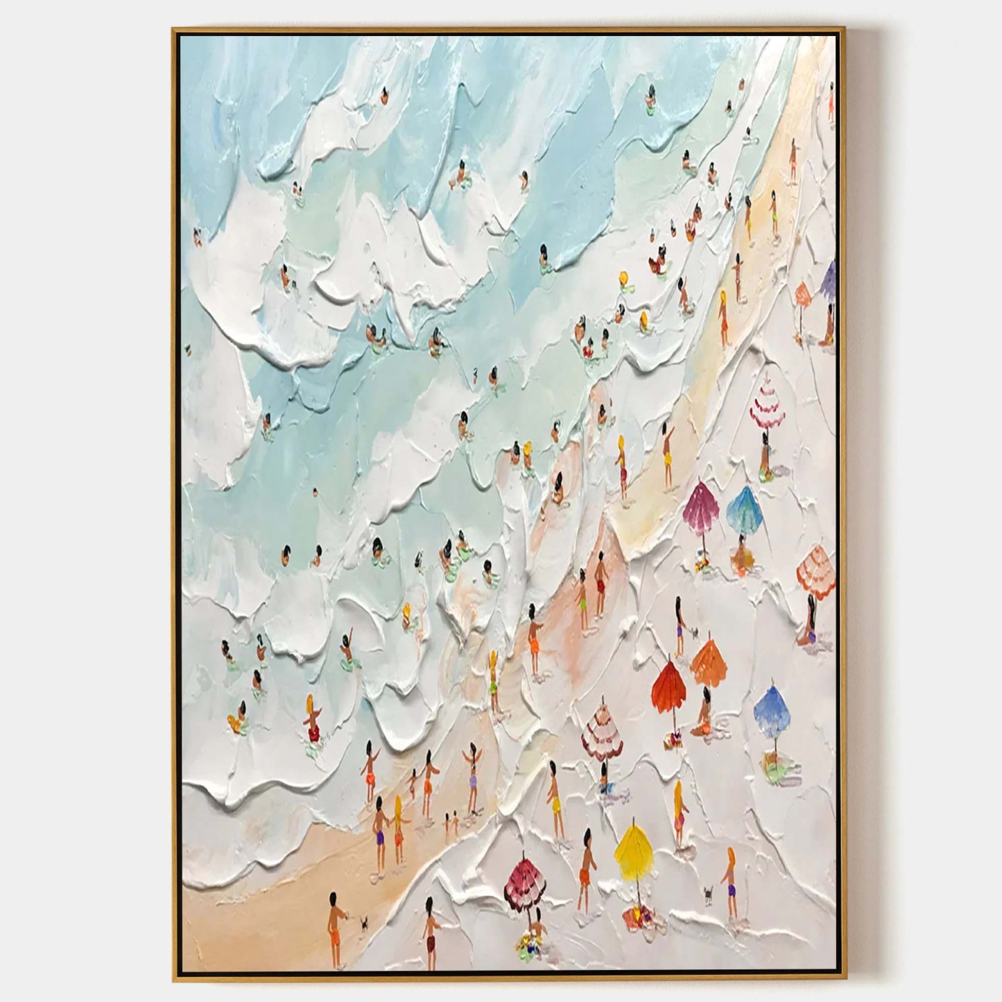 Plaster Art Painting hand - painted #HM117-Homemural