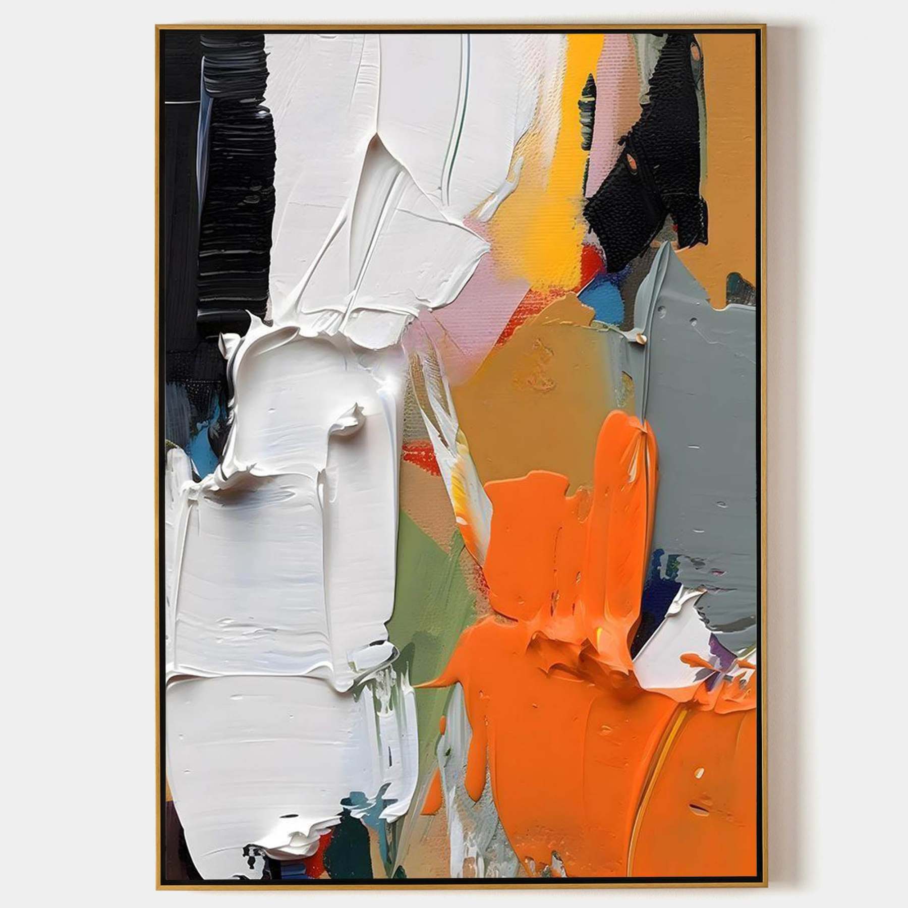 Plaster Art Painting hand - painted #HM673-Homemural