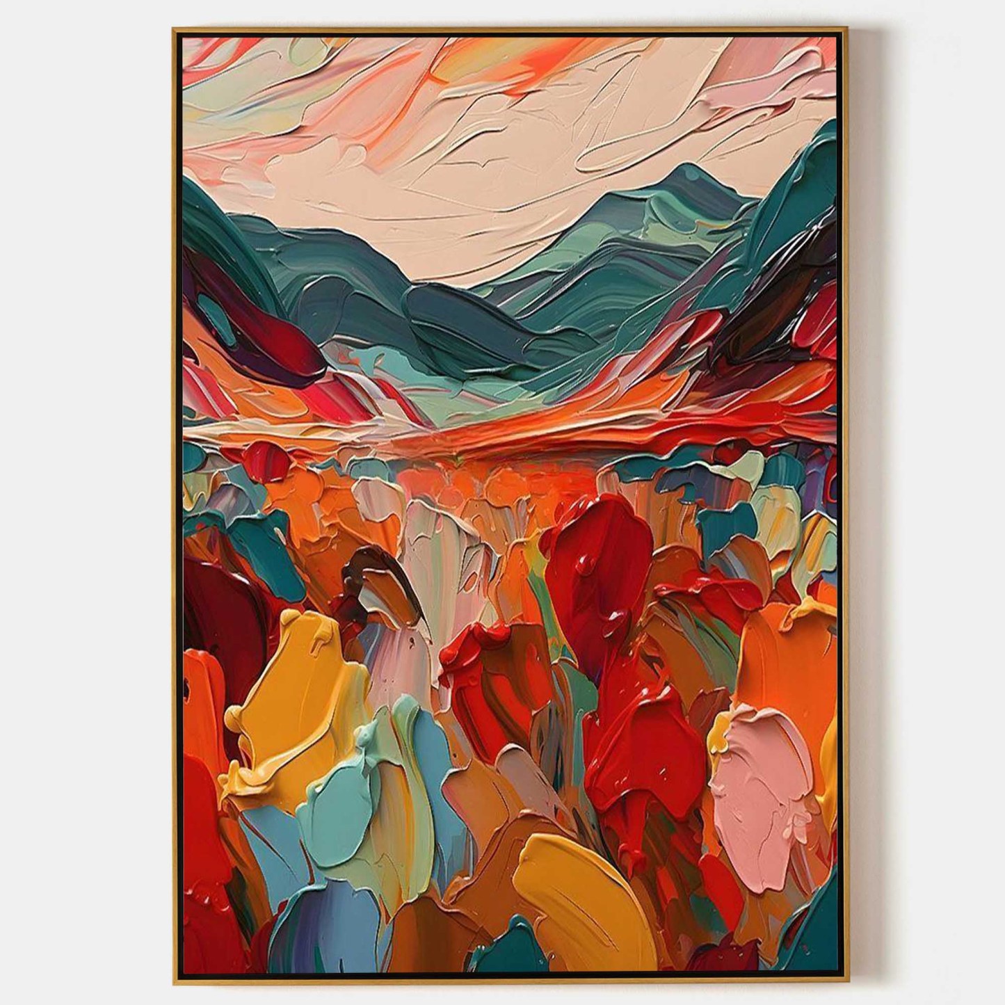 Plaster Art Painting hand - painted #HM699-Homemural