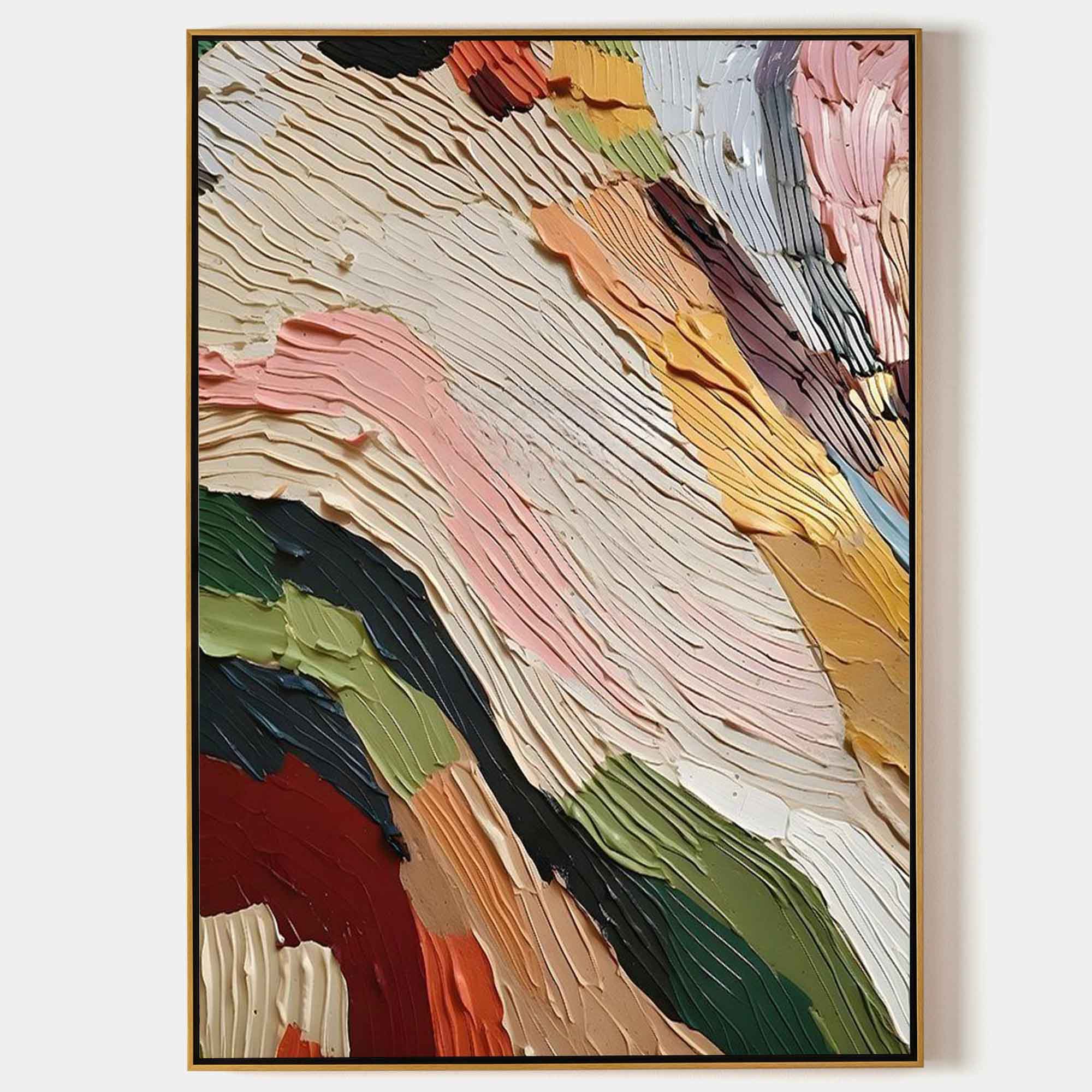 Plaster Art Painting hand - painted #HM377-Homemural