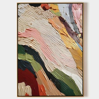 Plaster Art Painting hand - painted #HM377-Homemural