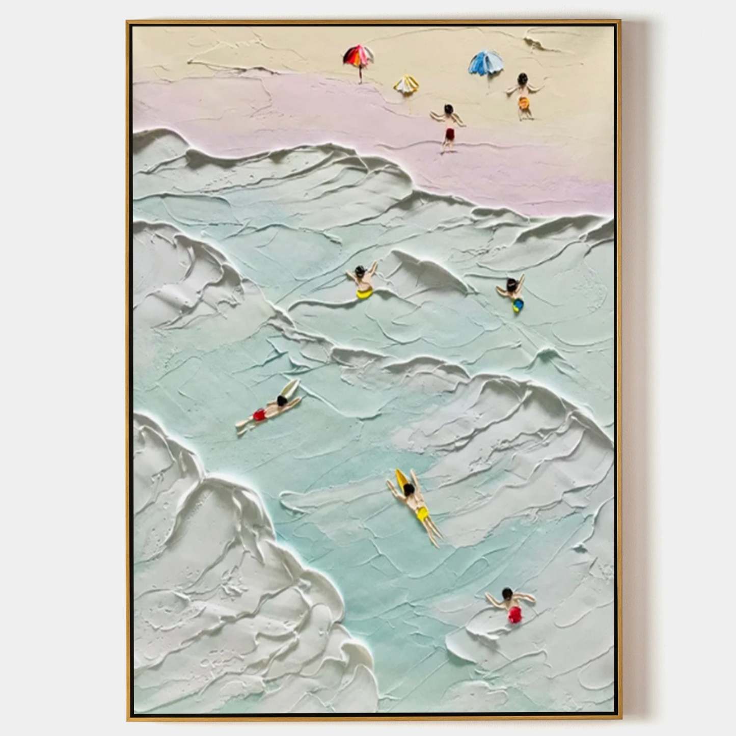 Plaster Art Painting hand - painted #HM385-Homemural